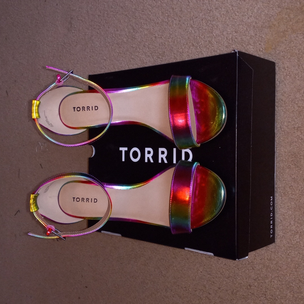 Rainbow Metallic Tapered Heel